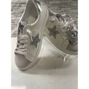 Vintage Havana Carla White Silver Glitter Size 7.5